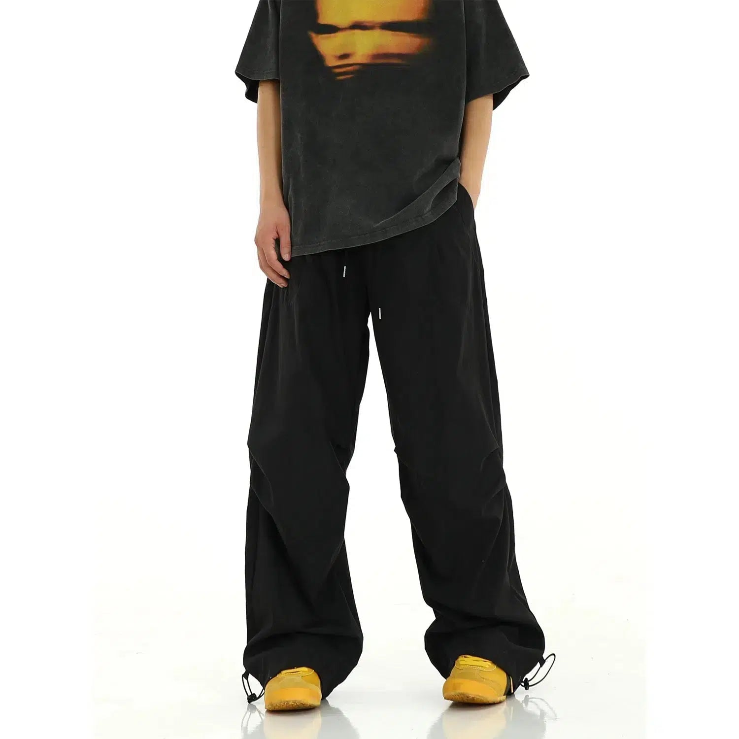 Paratrooper Drawstring Wide-leg Pants