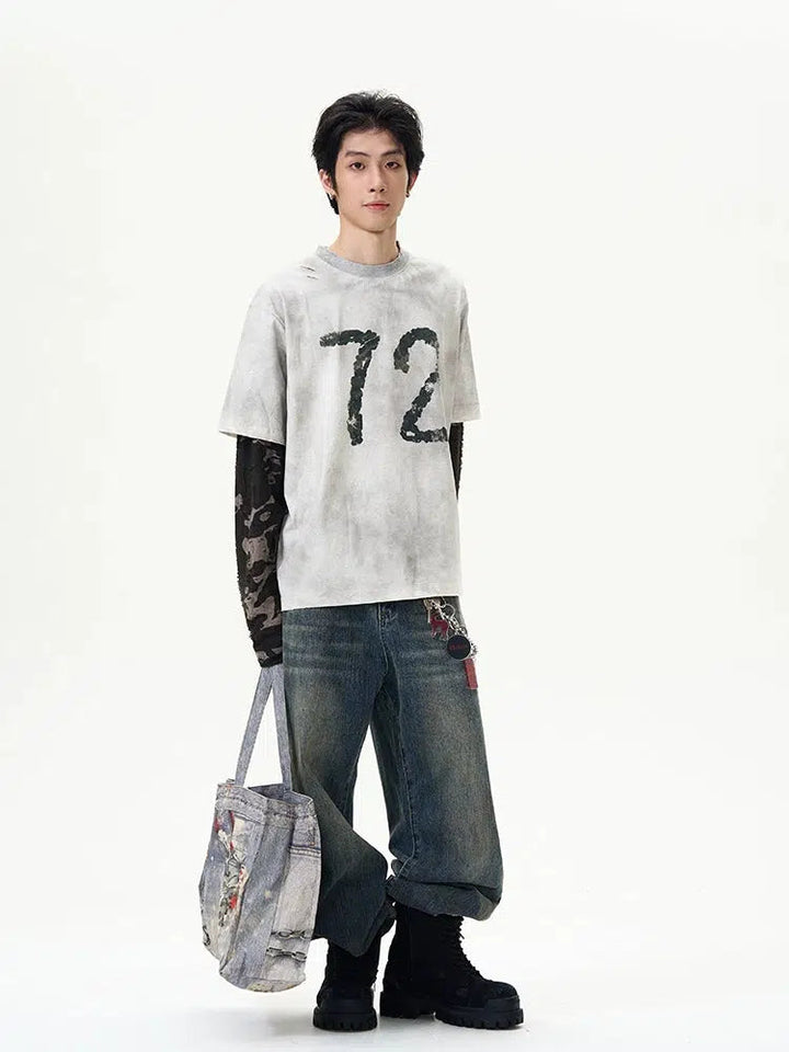 Patchwork Camouflage Long-sleeve Pullover