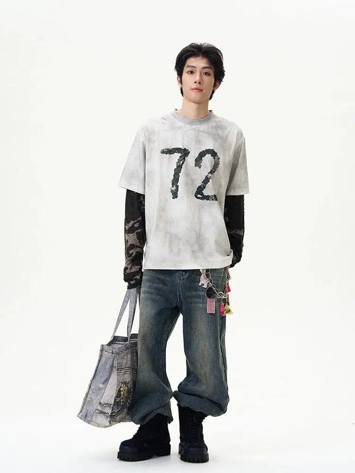 Patchwork Camouflage Long-sleeve Pullover
