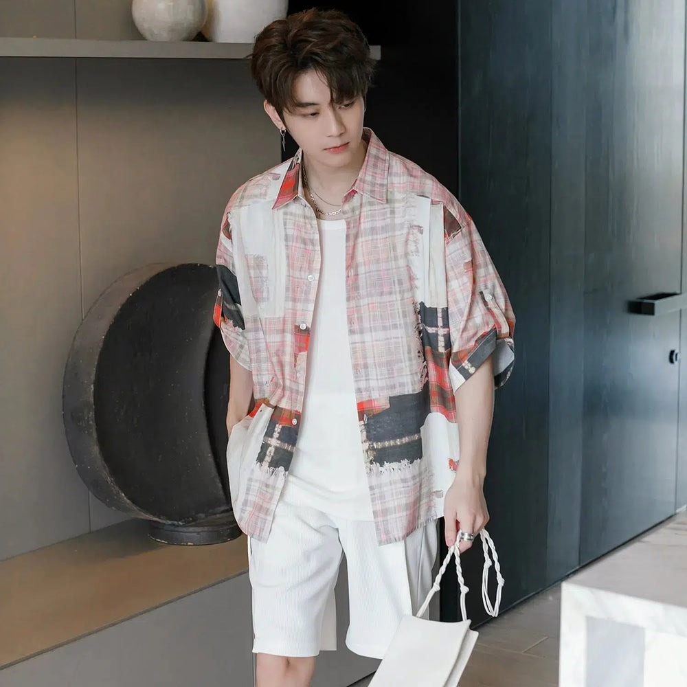 Patchwork Check Shirt