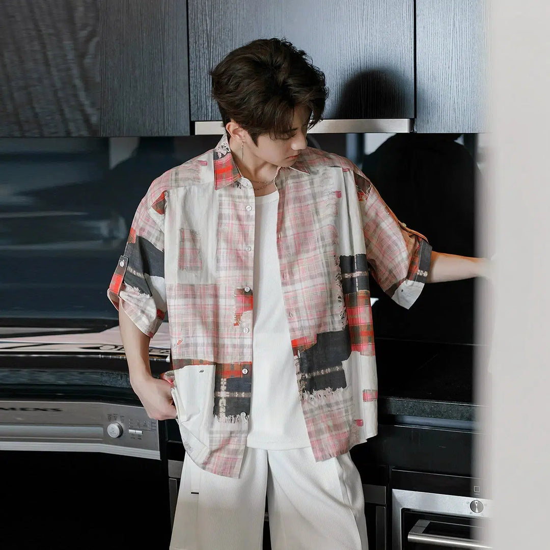 Patchwork Check Shirt