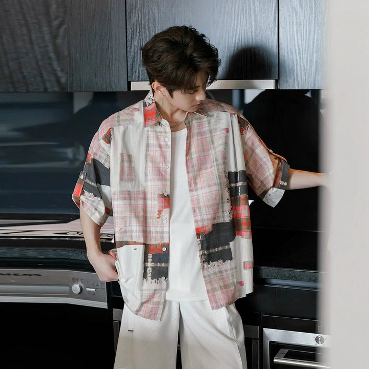 Patchwork Check Shirt