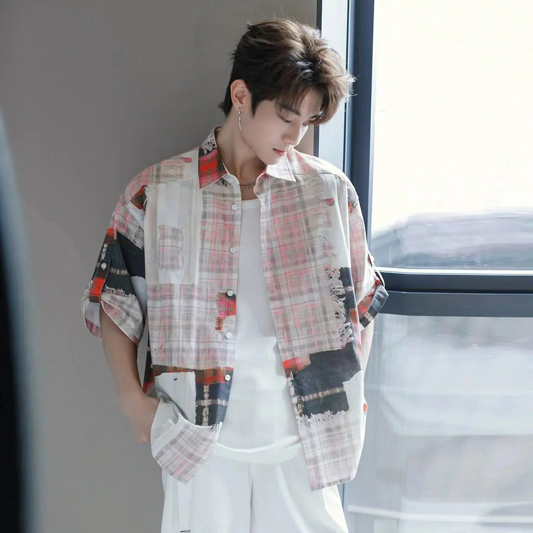Patchwork Check Shirt