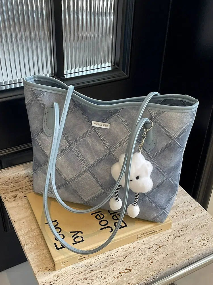 Patchwork Denim Tote Bag