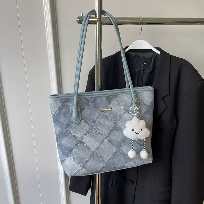 Patchwork Denim Tote Bag