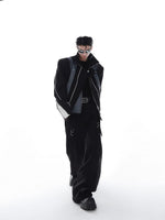 Patchwork Motorcycle Leather Jacket