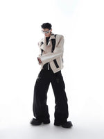 Patchwork Motorcycle Leather Jacket