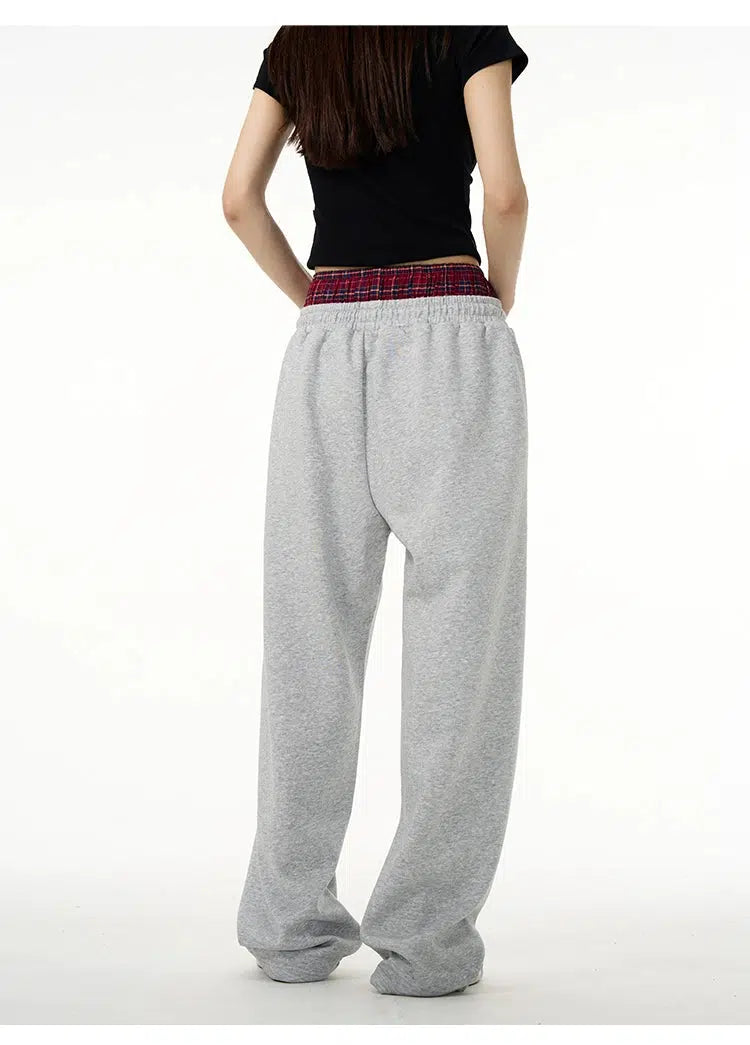 Patchwork Waist Sweatpants