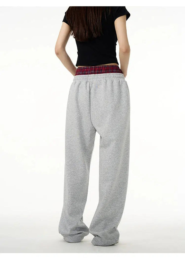 Patchwork Waist Sweatpants