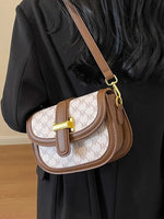 Pattern Leather Crossbody Bag