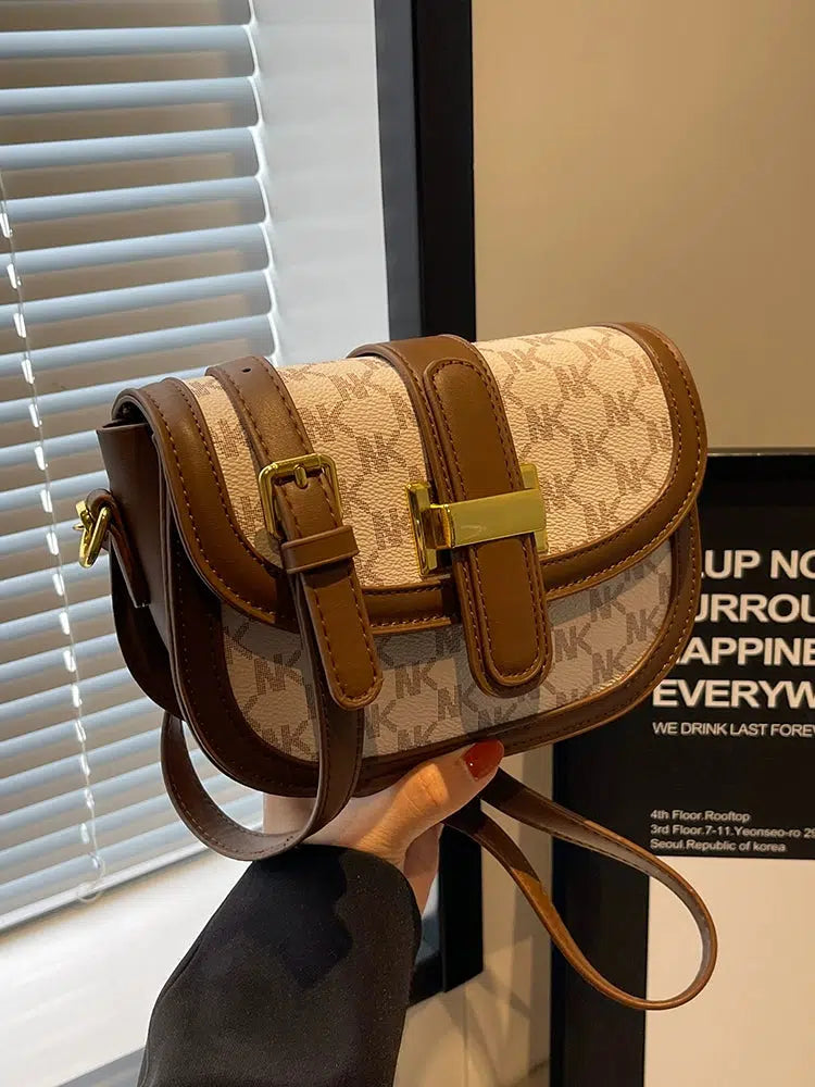 Pattern Leather Crossbody Bag