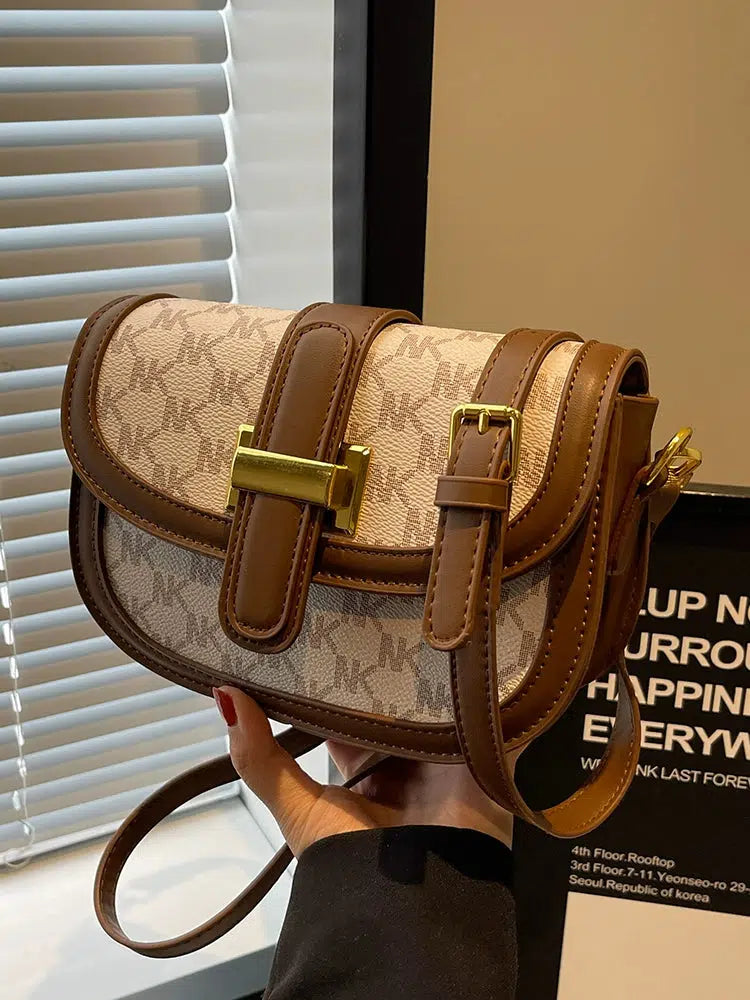 Pattern Leather Crossbody Bag