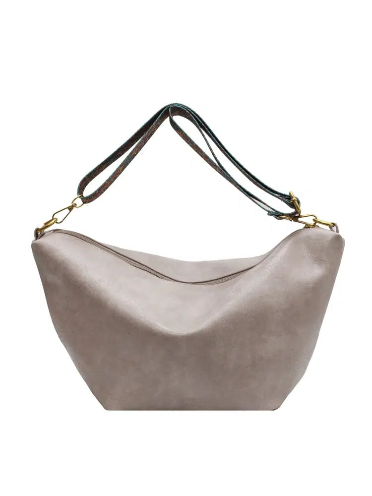 Patterned Strap Bucket Shaped Bag