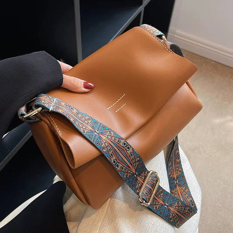 Patterned Strap Small Square Bag