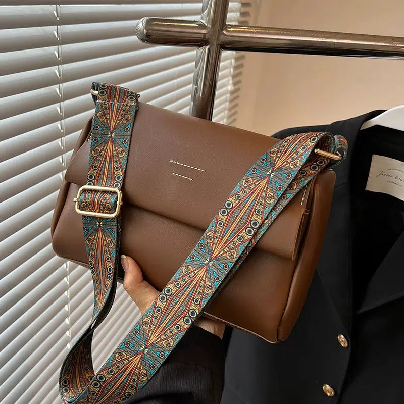 Patterned Strap Small Square Bag