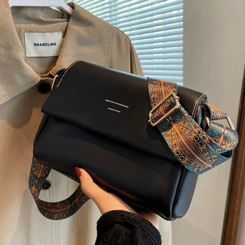 Patterned Strap Small Square Bag