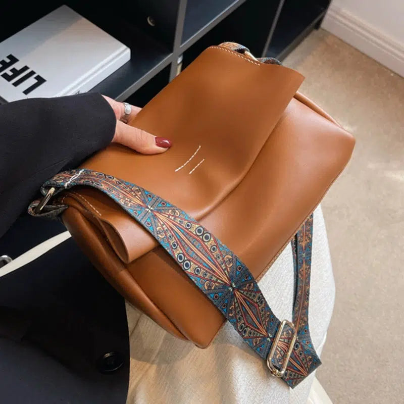 Patterned Strap Small Square Bag