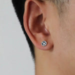 Peace Symbol Stud Earrings