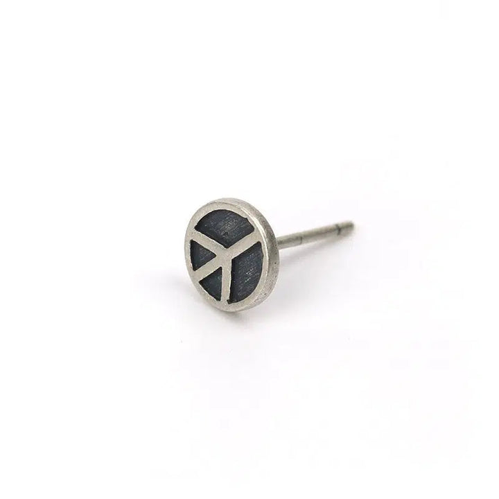 Peace Symbol Stud Earrings