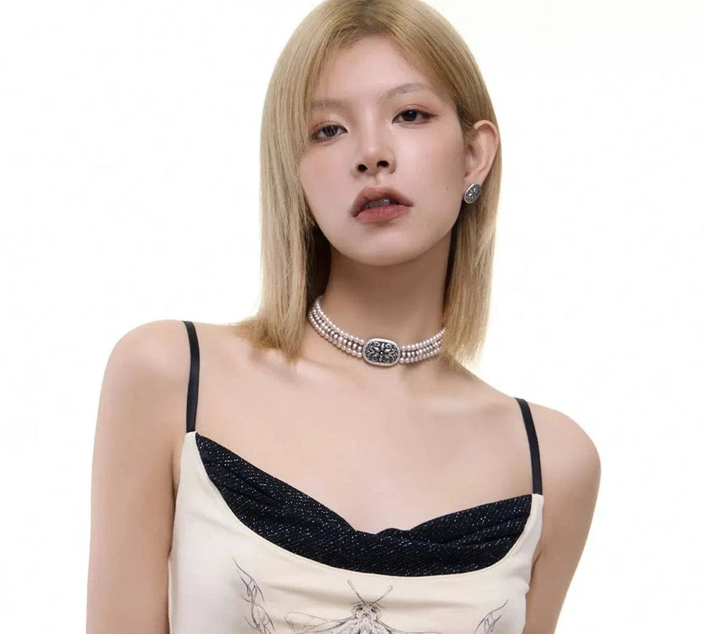 Pearl Disc Necklace
