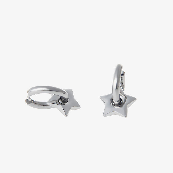 Pentagram Hoop Earrings