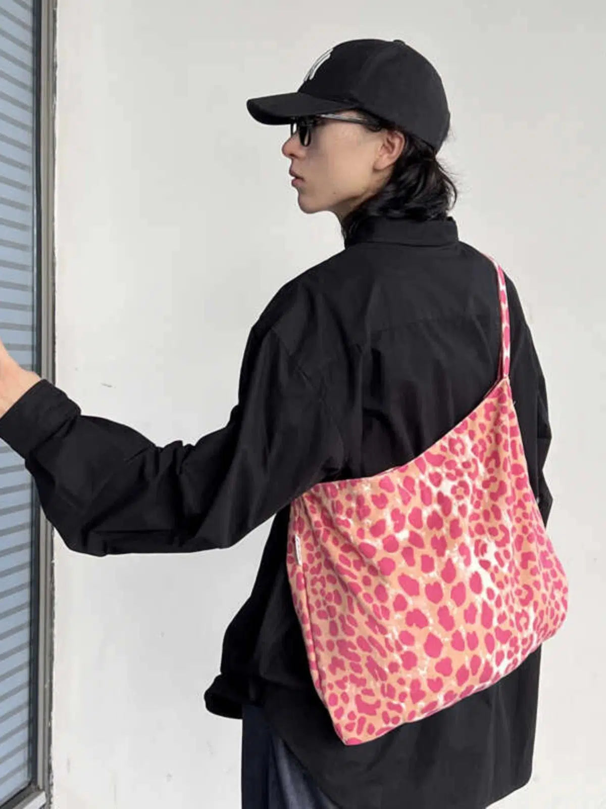 Pink Crossbody Canvas Bag