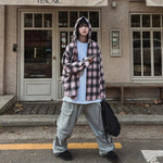 Pink Plaid Hooded Jacket