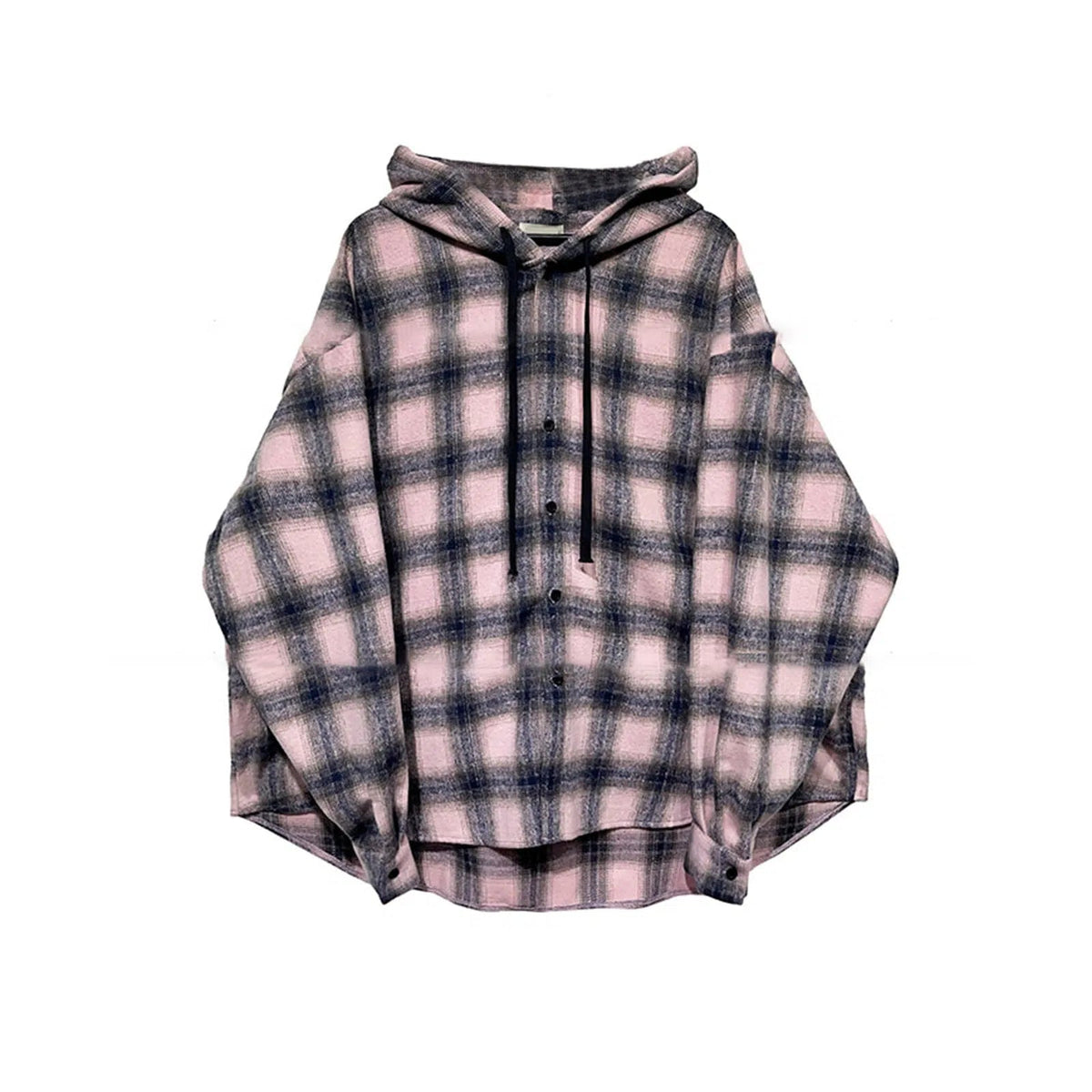 Pink Plaid Hooded Jacket
