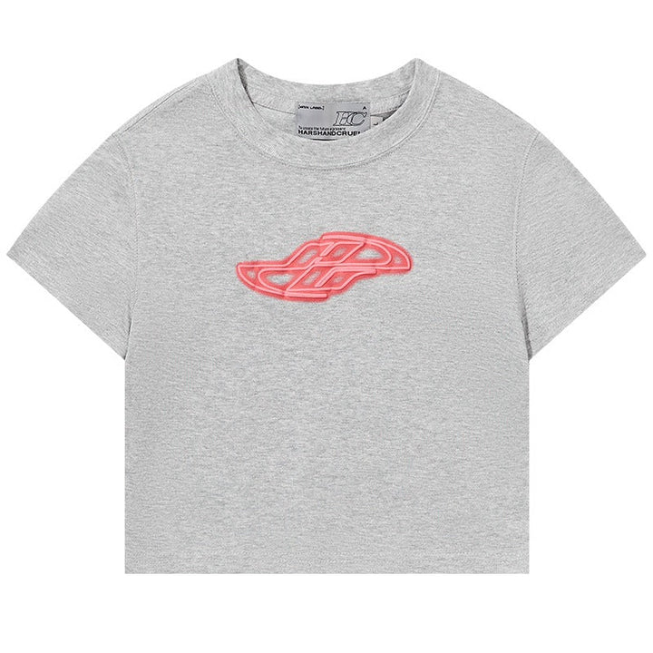 Pink Printed Short-sleeved T-shirt