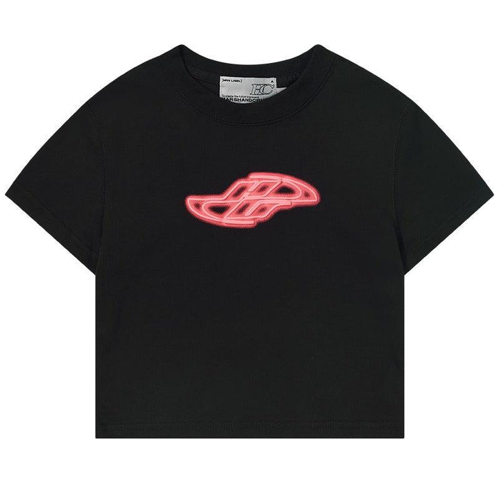 Pink Printed Short-sleeved T-shirt