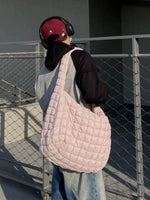 Pink Quilted Shoulder Bag