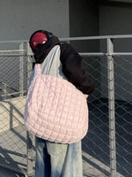 Pink Quilted Shoulder Bag