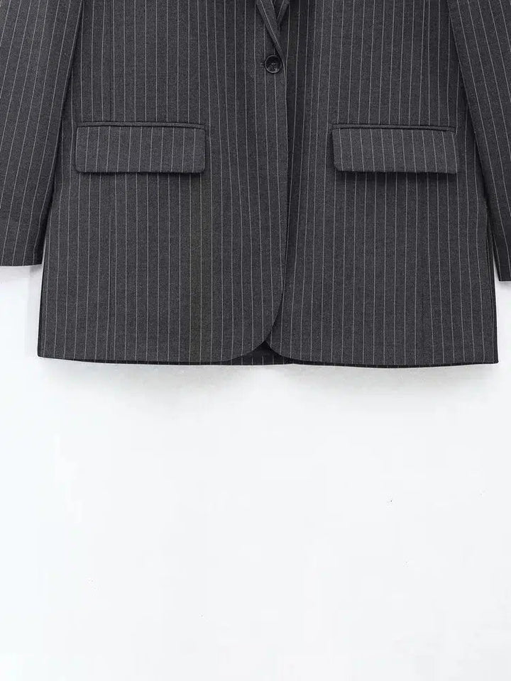 Pinstripe Long Suit Three-piece Set