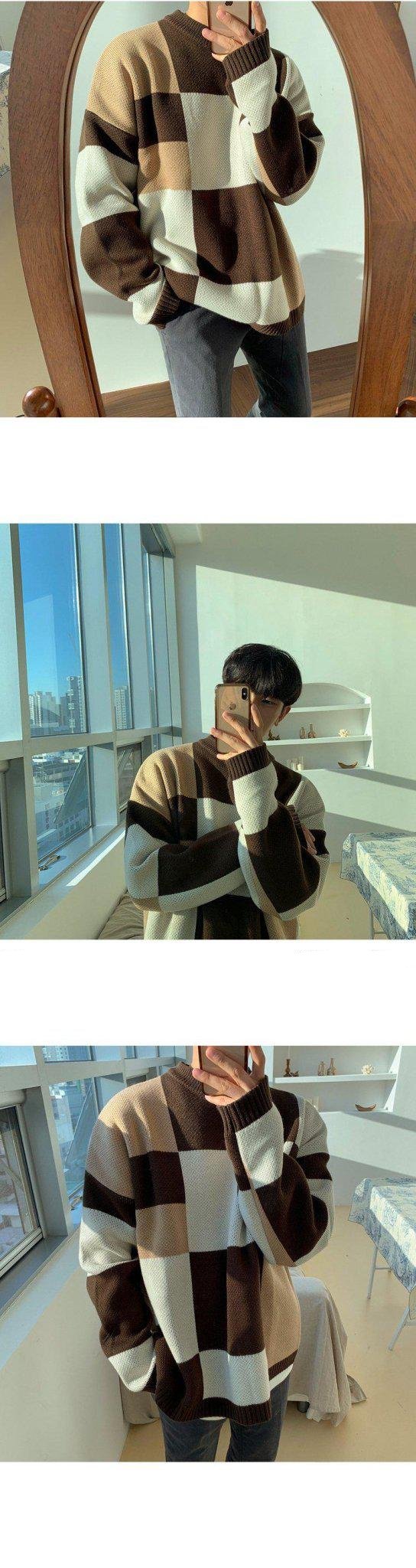 Plaid Bottoming Sweater