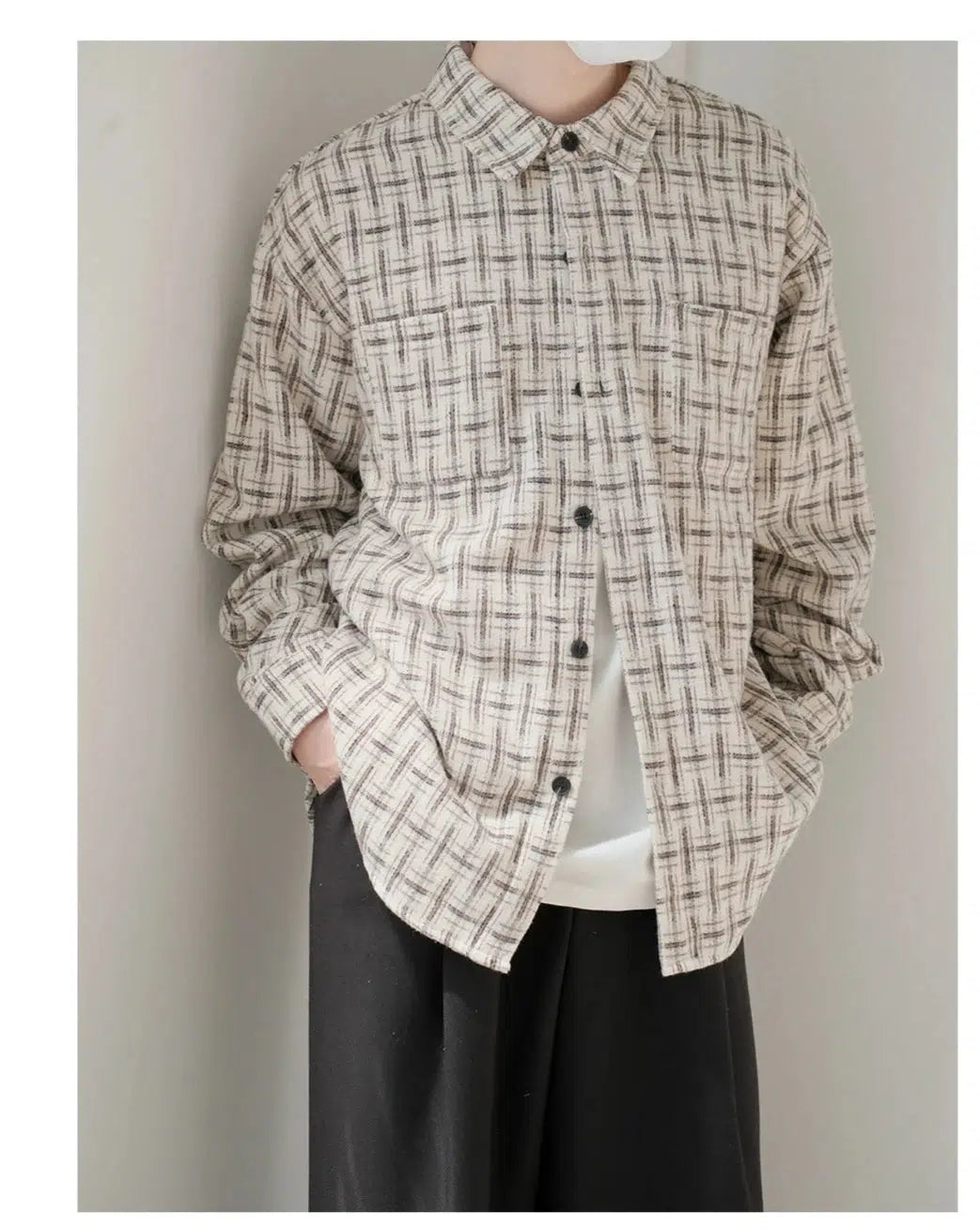Plaid Button-Up Overshirt