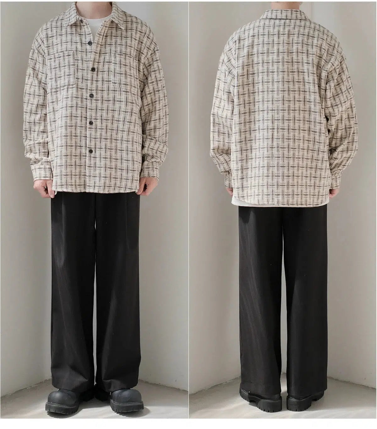 Plaid Button-Up Overshirt