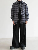 Plaid Button-Up Shirt