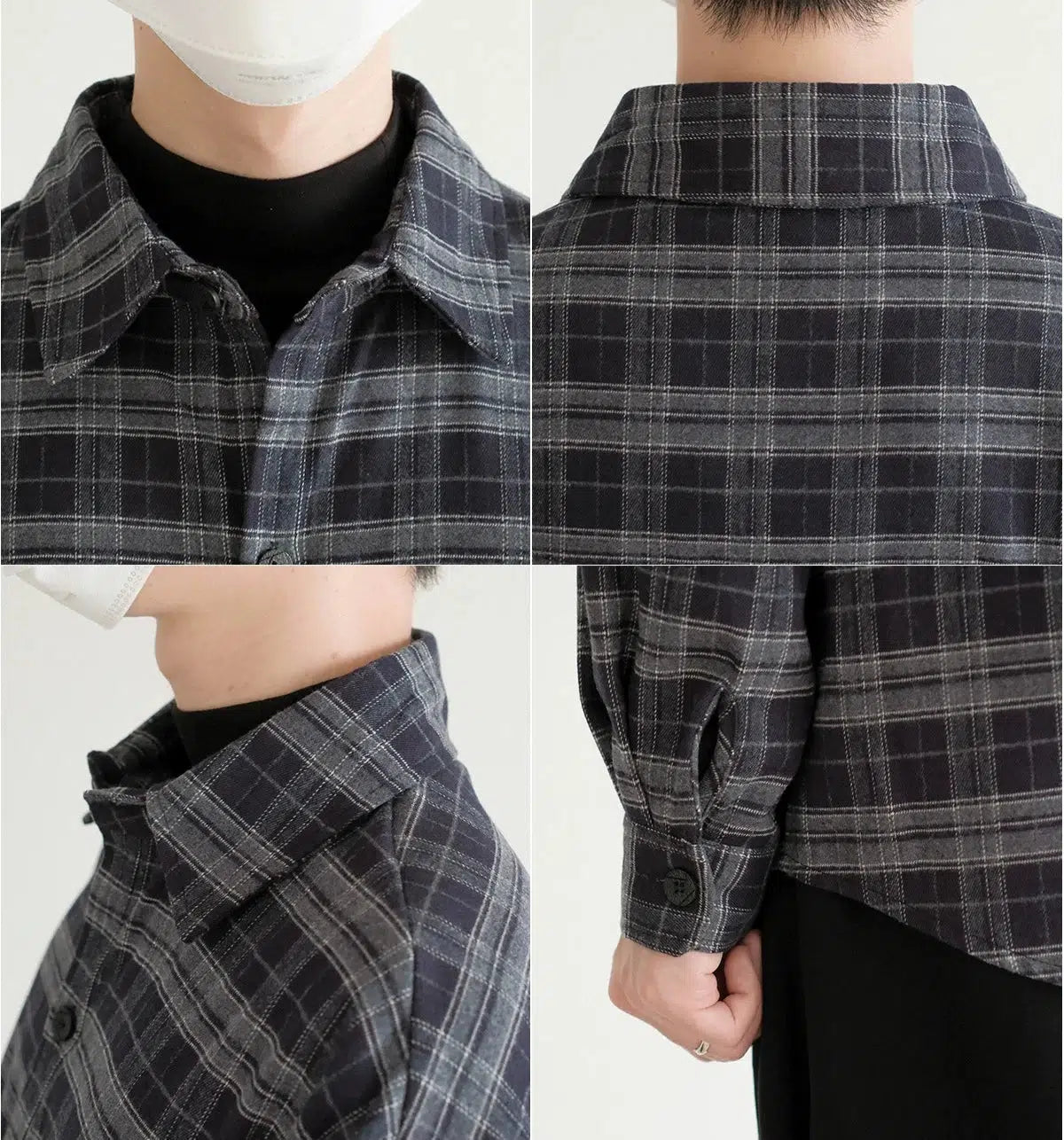 Plaid Button-Up Shirt