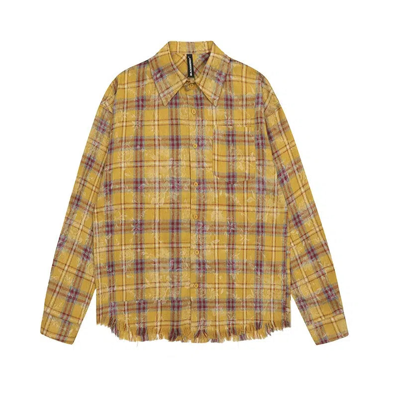 Plaid Button-Up Shirt
