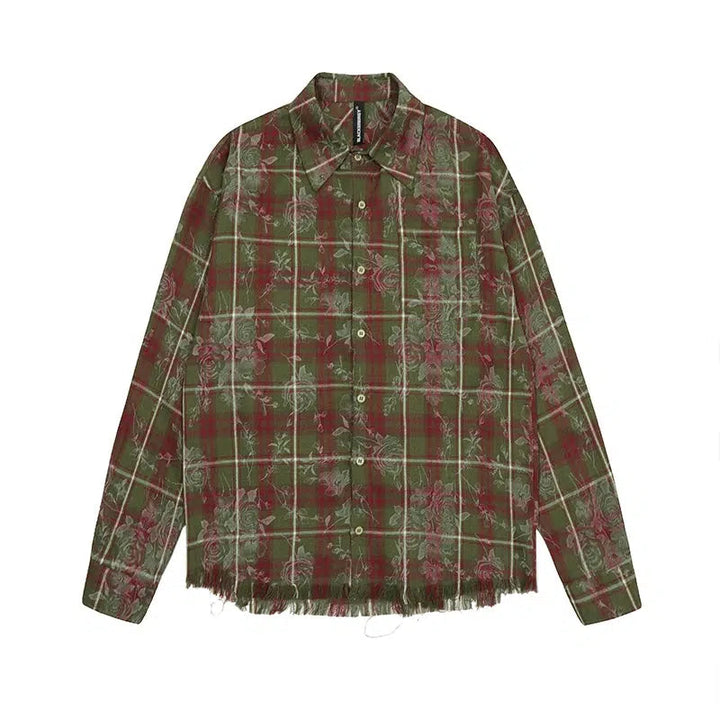 Plaid Button-Up Shirt