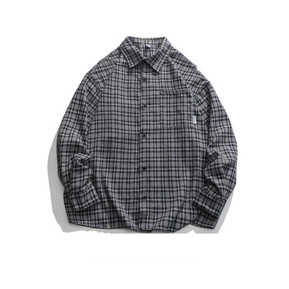 Plaid Contrasting Casual Shirt