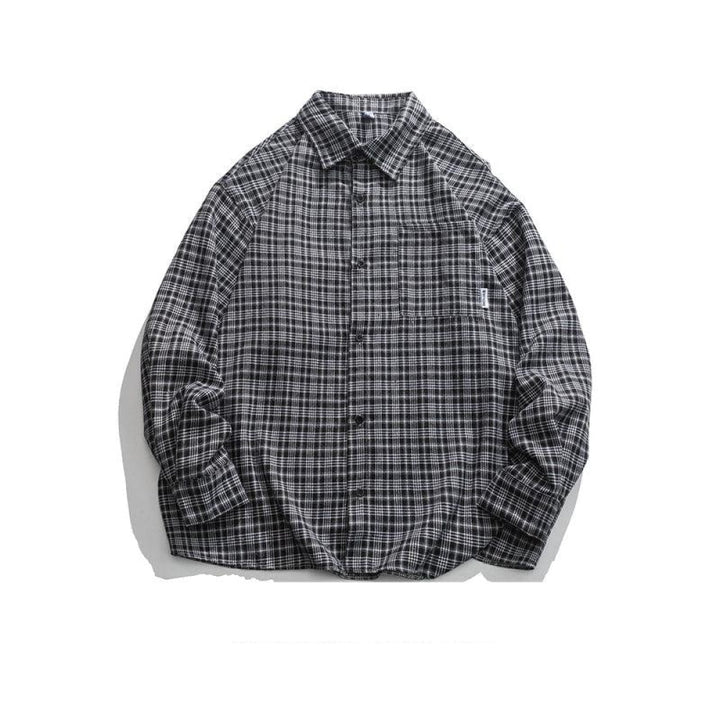 Plaid Contrasting Casual Shirt