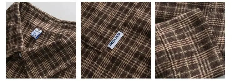 Plaid Contrasting Casual Shirt
