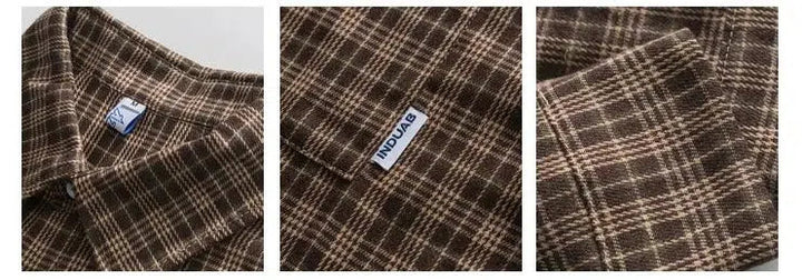 Plaid Contrasting Casual Shirt