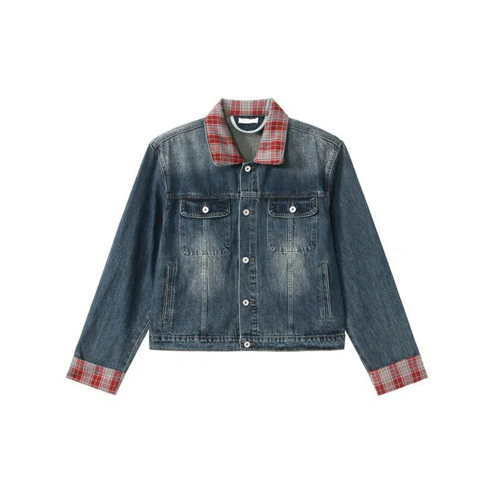 Plaid Denim Plaid Fashion Suit