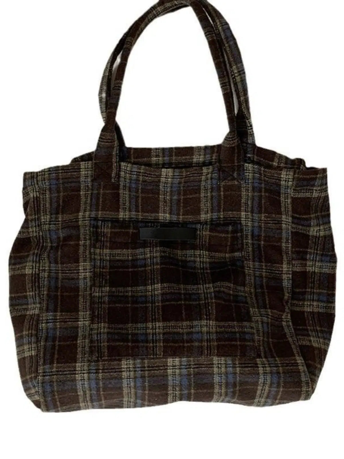 Plaid Oversized Shoulder Bag