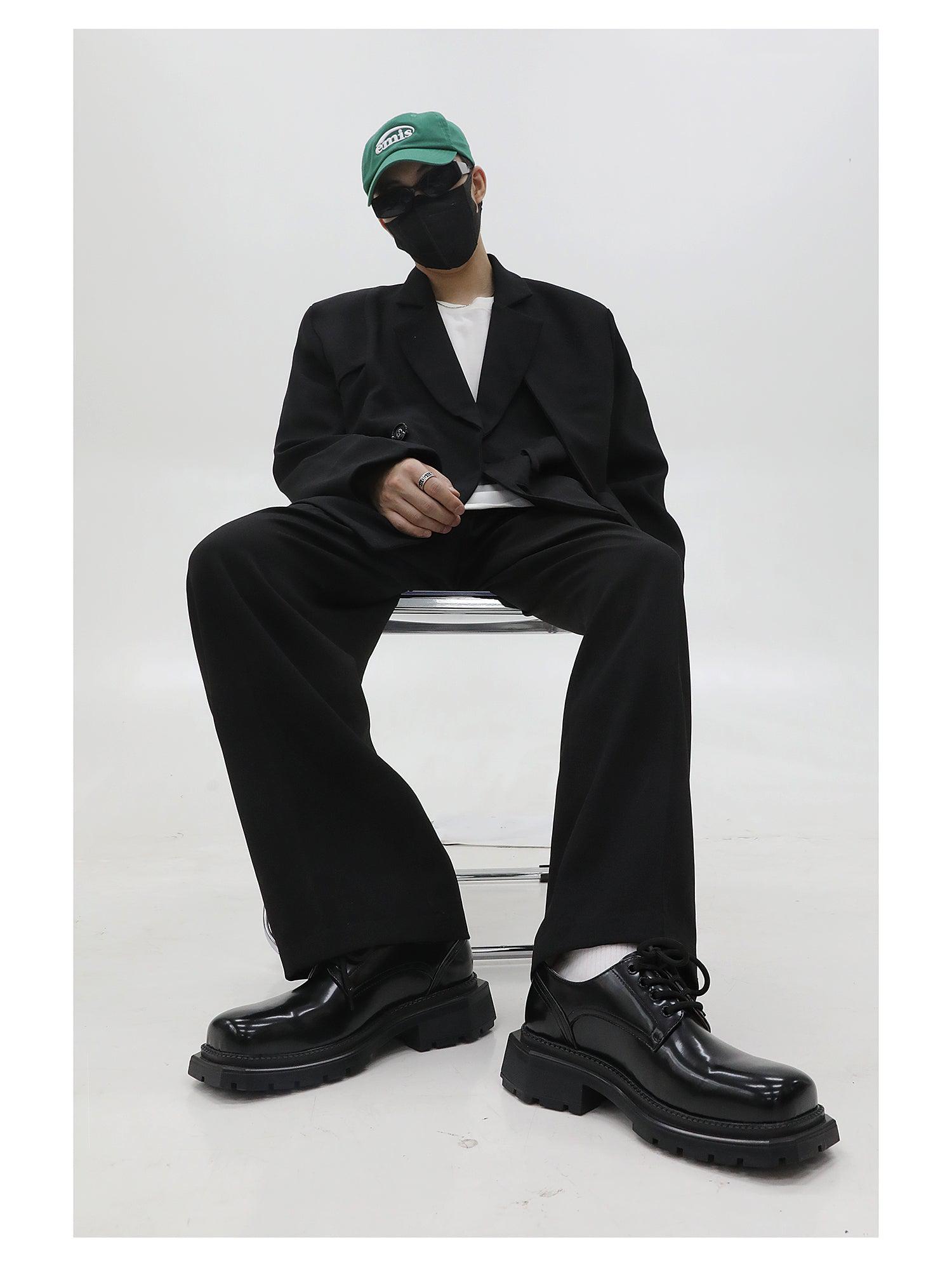 Platform Derby Leather Shoes