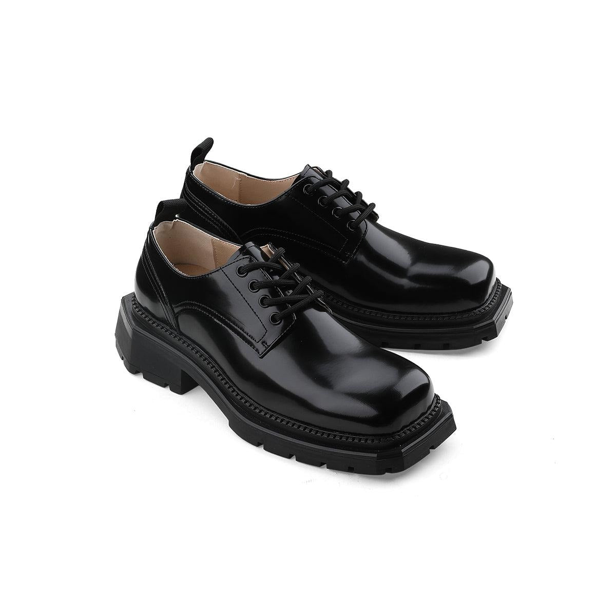 Platform Derby Leather Shoes