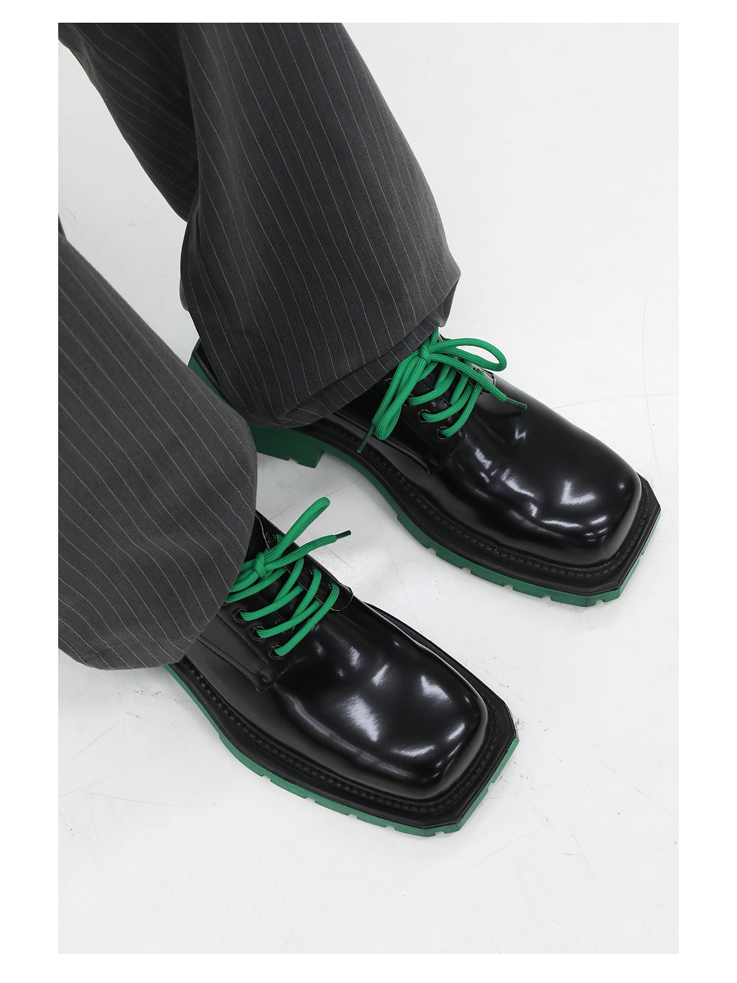 Platform Derby Leather Shoes