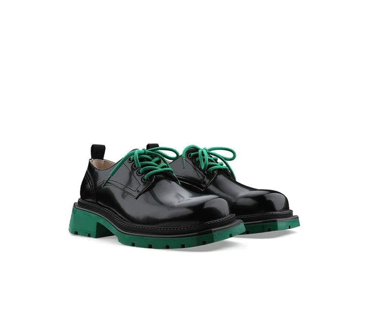 Platform Derby Leather Shoes